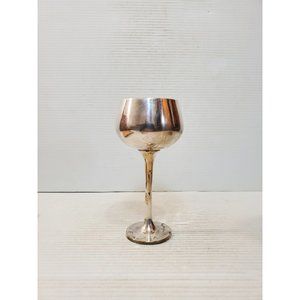 Vintage metal Goblet Chalice Wine Cup Modern Mid Century Metal Glasses Stemware